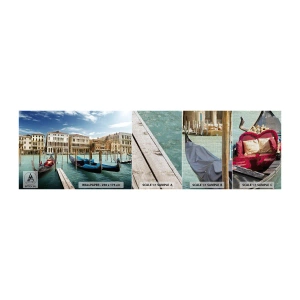 Vzorka fototapety Premium Canvas - Paláce v modrej - Mesto, Benátky, Architektúra - 100x30 cm