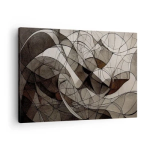 Obraz na plátne - Abstraktný vzor v hnedých a zemitých tónoch - 70x50cm - Obeh farieb Zeme - Moderná nástenná dekorácia do obývacej izby a spálne ARTTOR