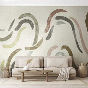 Fototapeta Premium Canvas - Radostný tanec abstrakcie - Pastel, Minimalistický, Svetlý - 250x175 cm