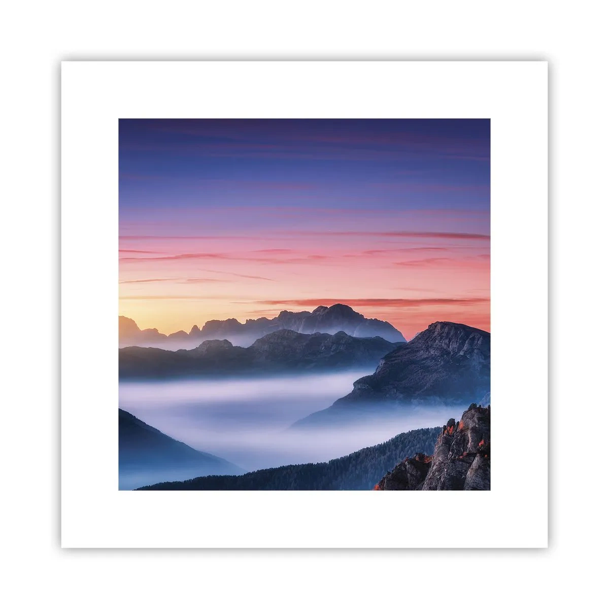 Plagát - Nad údoliami - 30x30 cm