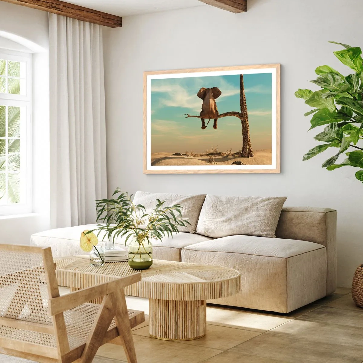 Plagát v ráme zo svetlého duba - Nový uhol pohľadu - 70x50 cm