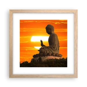 Plagát v ráme zo svetlého duba - Bez strachu zo sveta - 30x30 cm