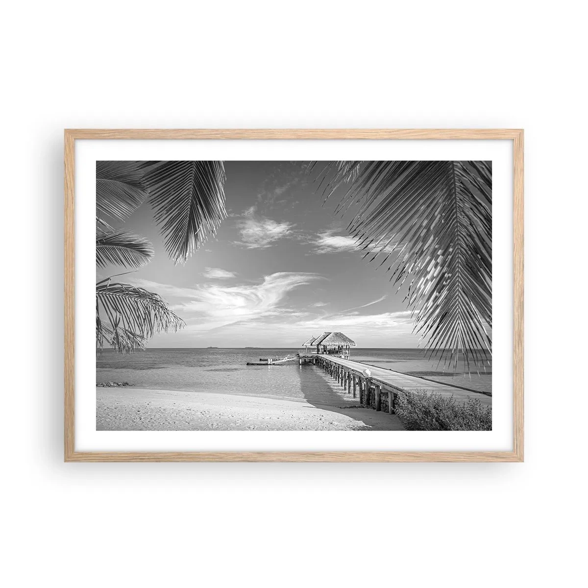 Plagát v ráme zo svetlého duba - Spomienka alebo sen? - 70x50 cm