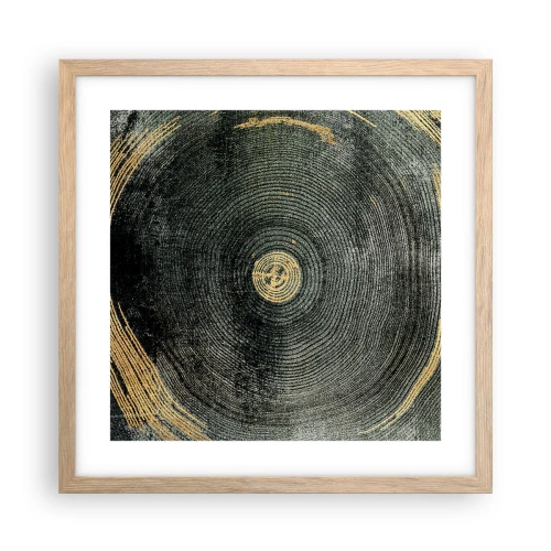Plagát v ráme zo svetlého duba - Zmena a trvanie - 40x40 cm