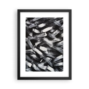 Plagát v čiernom ráme - Abstrakcia v industriálnom duchu - 30x40 cm