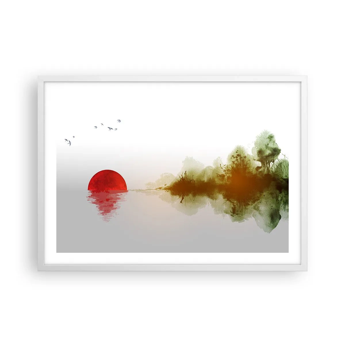 Plagát v bielom ráme - Prísľub pokoja - 70x50 cm