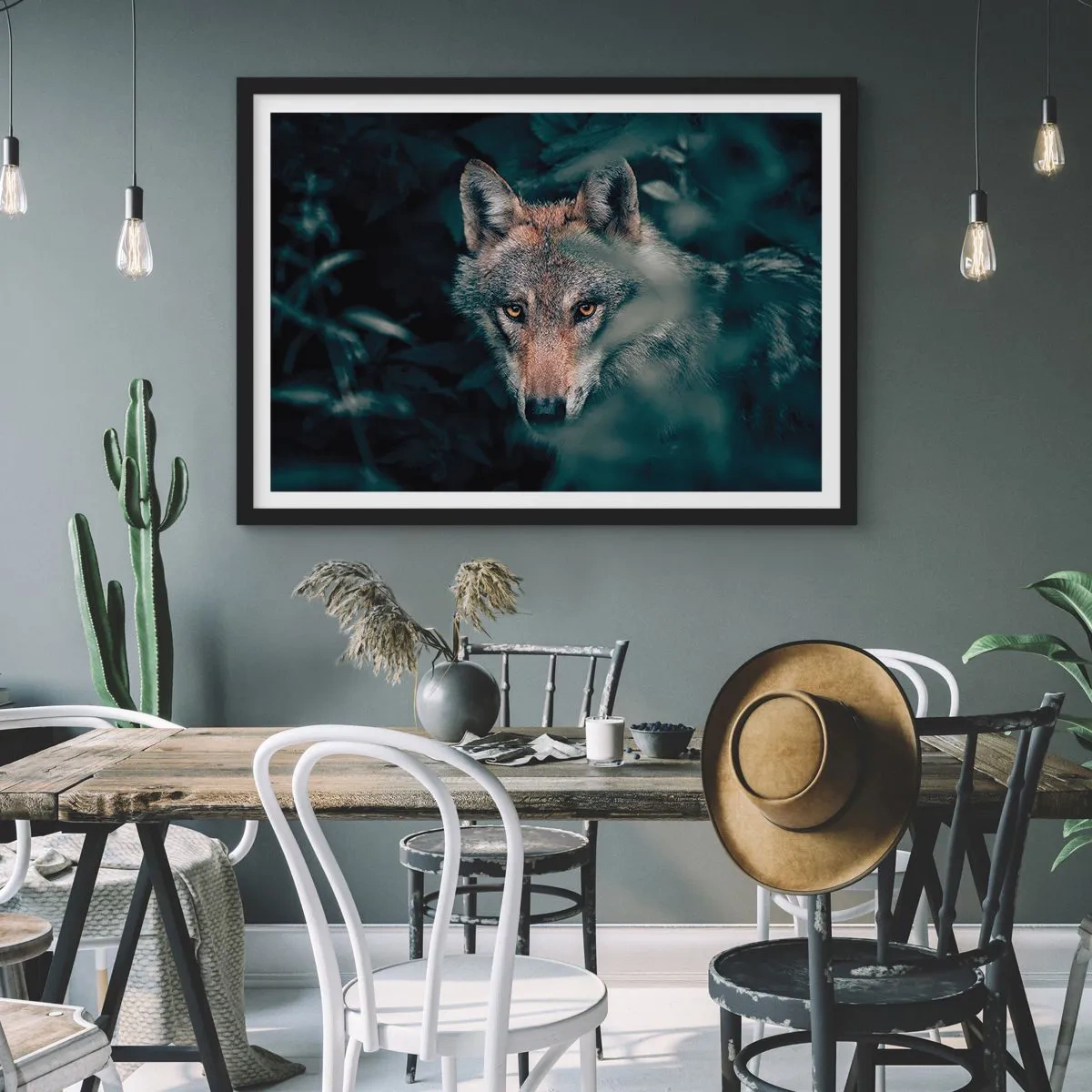 Plagát v čiernom ráme - Predátor - 70x50 cm