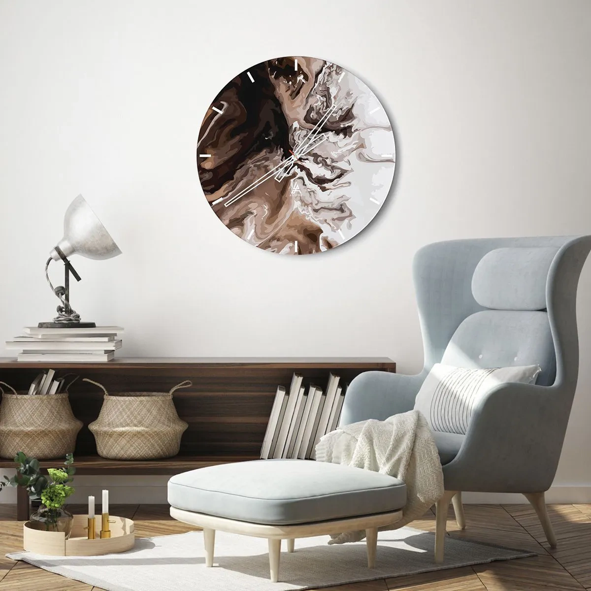 Nástenné hodiny - Kontrast farieb - 40x40 cm