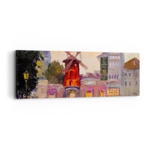 Obraz na plátne - Parížske ikony – Moulin Rouge - 90x30 cm