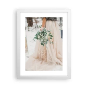 Plagát v bielom ráme - A žili šťastne až do smrti - 30x40 cm