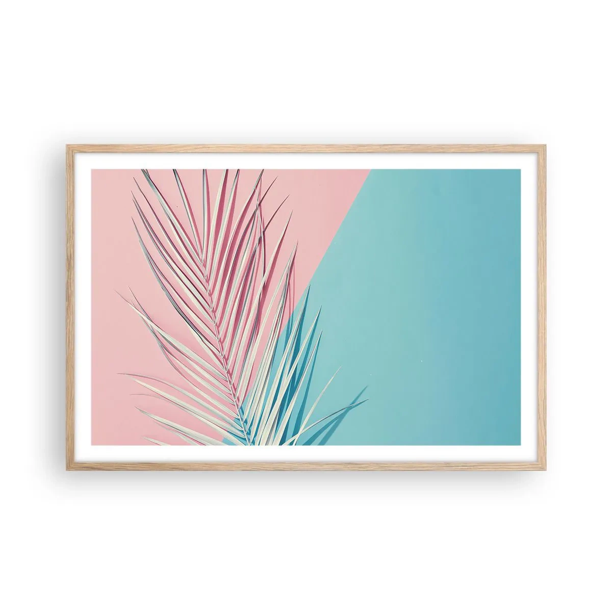 Plagát v ráme zo svetlého duba - Tropický dojem - 91x61 cm