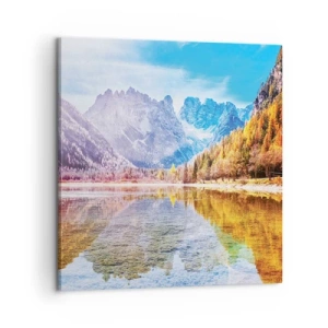 Obraz na plátne - A v horách už je jeseň - 60x60 cm