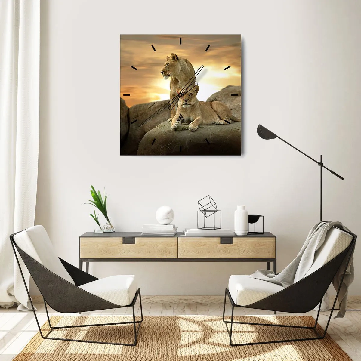 Nástenné hodiny - Kráľovský majestát - 30x30 cm