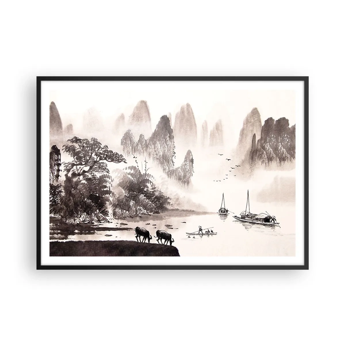 Plagát v čiernom ráme - Exotická všednosť Východu - 100x70 cm