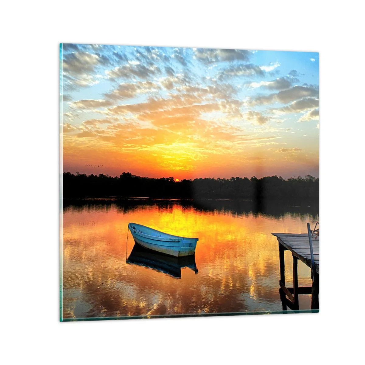 Obraz na skle - Pozri, počúvaj, medituj - 60x60 cm