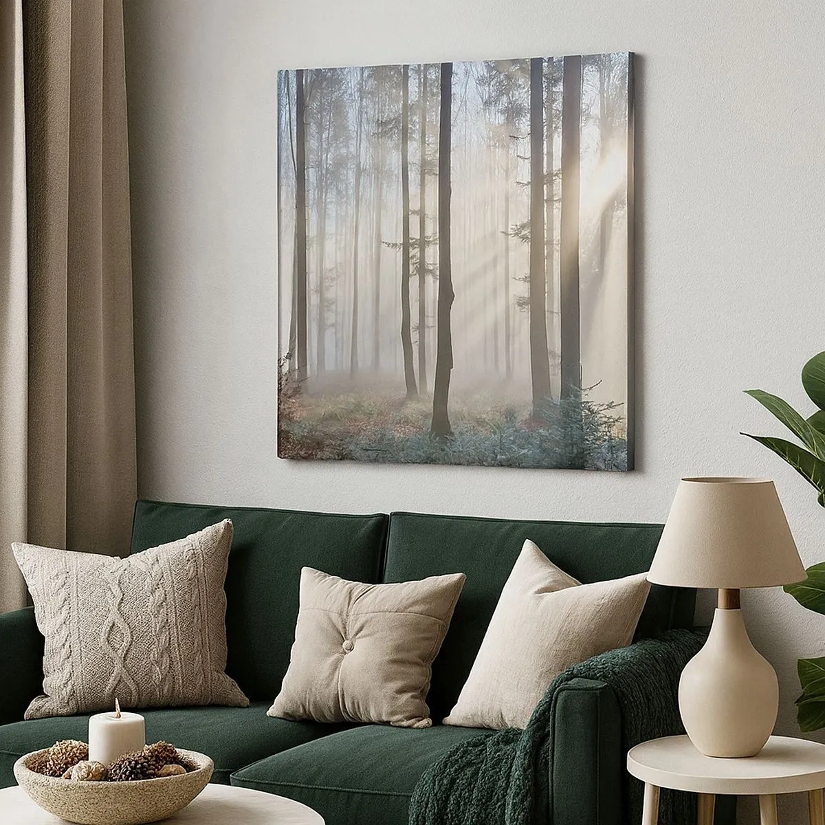 Obraz na plátne - Hmla sa tiež zobudila - 30x30 cm