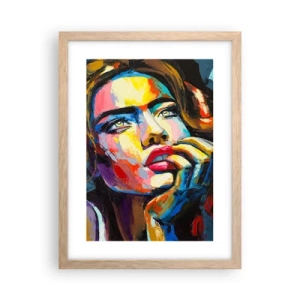 Plagát v ráme zo svetlého duba - Sny, ako vtáky letia oblohou - 30x40 cm