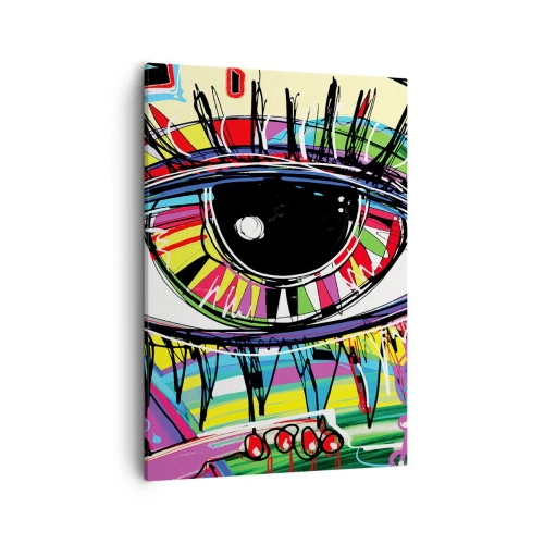 Obraz na plátne - Farebné oko - farebná duša - 50x70 cm