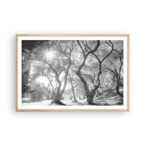 Plagát v ráme zo svetlého duba - V olivovom háji - 91x61 cm
