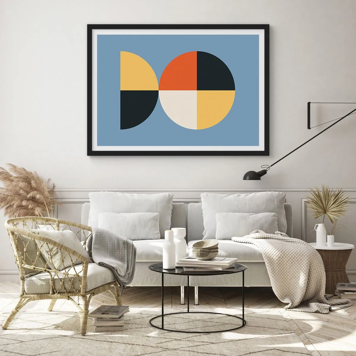 Plagát v čiernom ráme - Pozri a počítaj - 100x70 cm