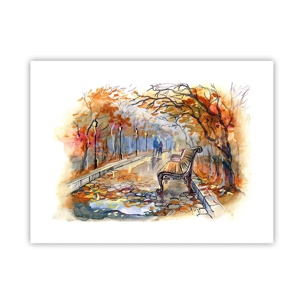 Plagát - Spoločne putovať jeseňou - 40x30 cm