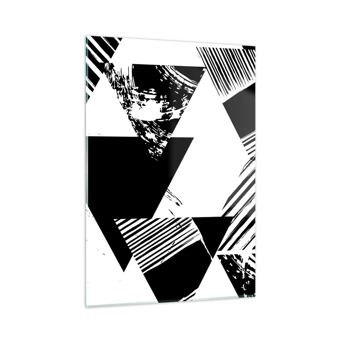 Obraz na skle - Dážď trojuholníkov - 50x70 cm