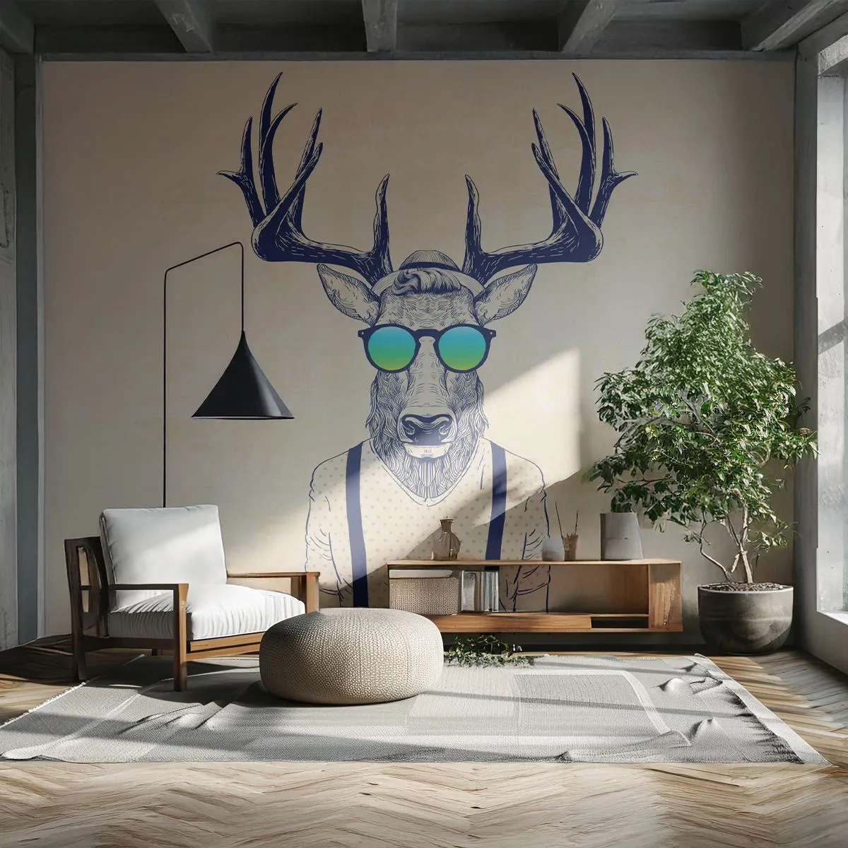 Fototapeta Premium Sand - A koho si čakal? - Abstrakcia, Kus, Jeleň - 300x210 cm