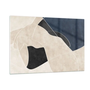 Obraz na skle - Abstraktná kompozícia – kontrast farieb - 120x80 cm