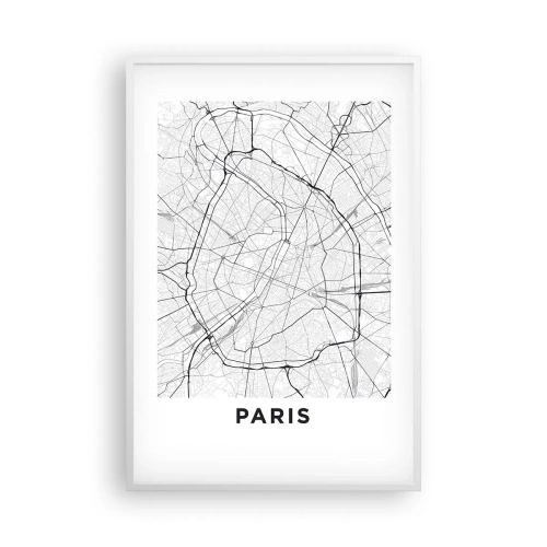 Plagát v bielom ráme - Kvet Paríža - 61x91 cm