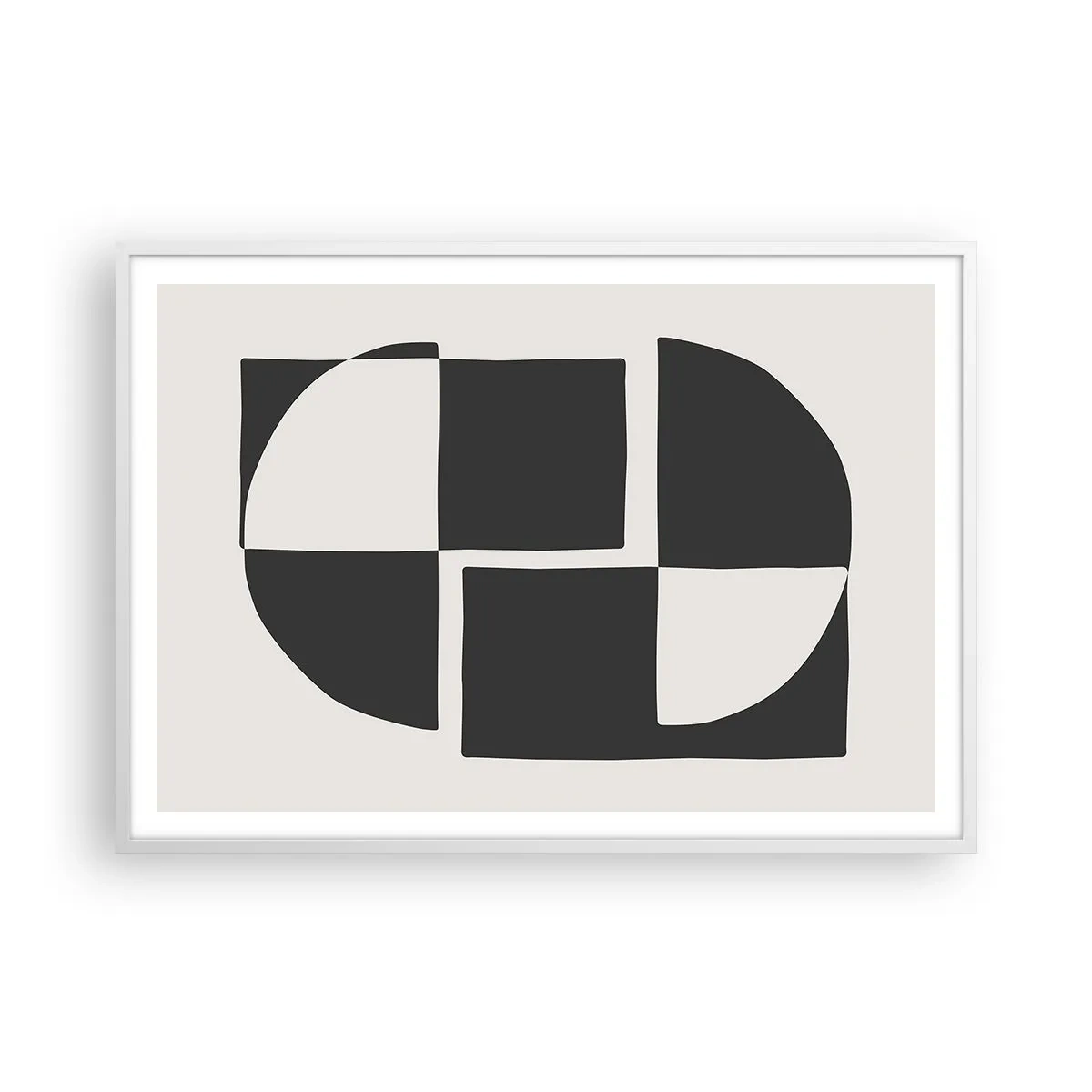 Plagát v bielom ráme - Antitéza – syntéza - 100x70 cm
