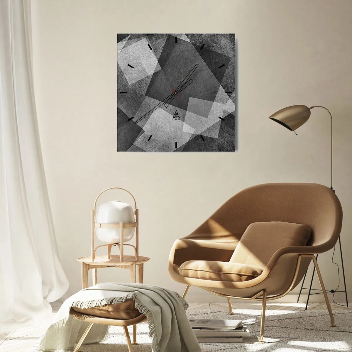 Nástenné hodiny - Odveký symbol trvalosti a poriadku - 40x40 cm
