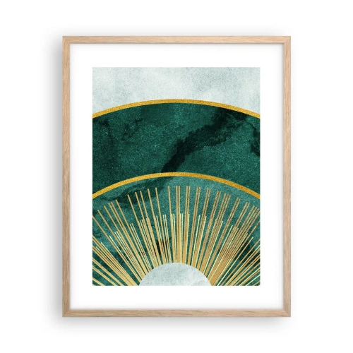 Plagát v ráme zo svetlého duba - Iná slnečná sústava - 40x50 cm