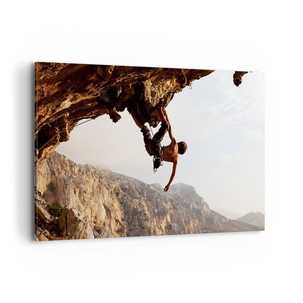 Obraz na plátne - Svet zovretý v ruke na zosuve balvanu - 120x80 cm