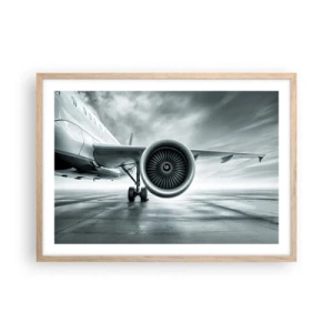 Plagát v ráme zo svetlého duba - Toto je sila! - 70x50 cm