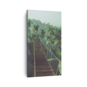 Obraz na plátne - Pri vodopáde zelene - 45x80 cm