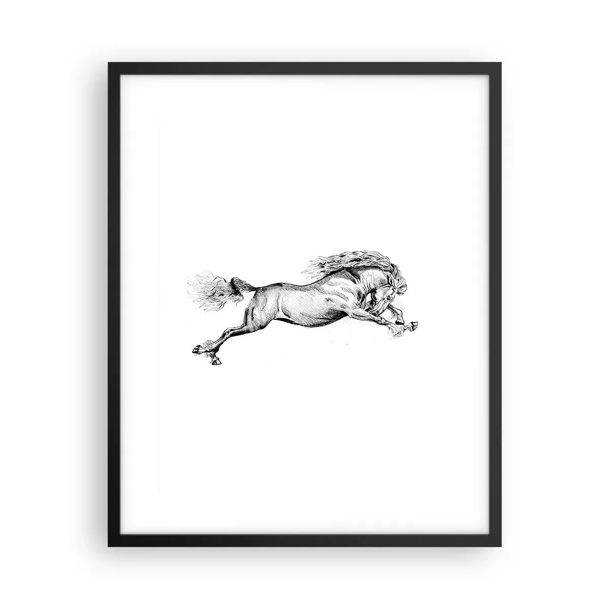 Plagát v čiernom ráme - Zastavený v cvale - 40x50 cm