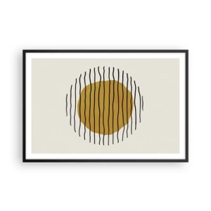 Plagát v čiernom ráme - Abstrakcia kmitajúca žiarom - 91x61 cm