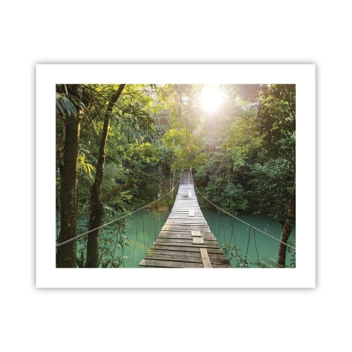 Plagát - Nad azúrovou vodou do azúrového lesa - 50x40 cm