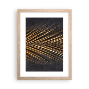 Plagát v ráme zo svetlého duba - Zlato trópov - 30x40 cm