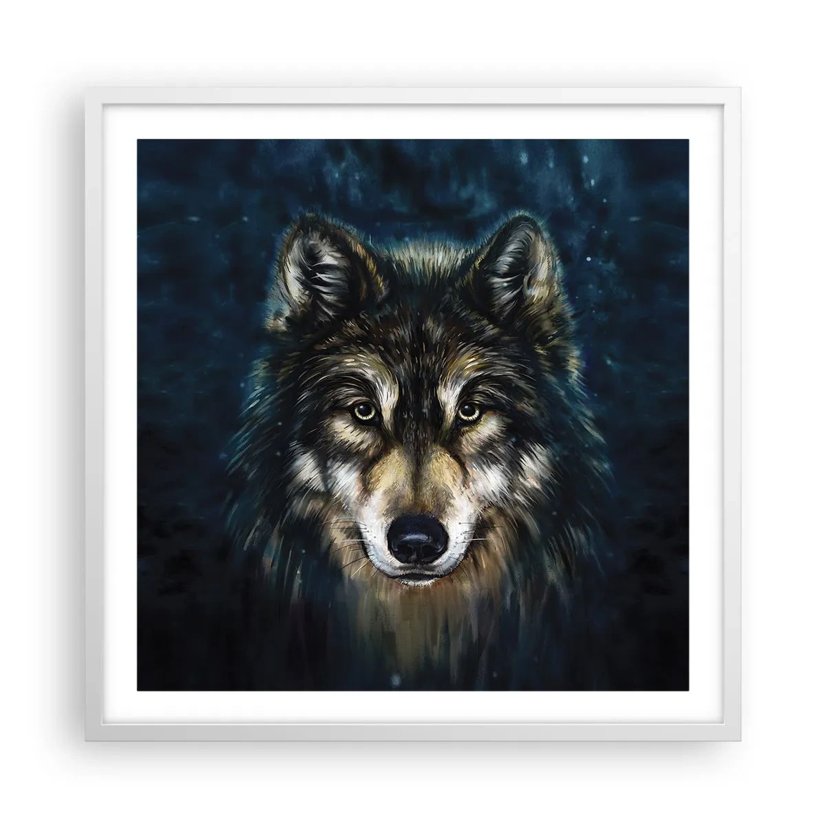 Plagát v bielom ráme - Alfa? A omega - 60x60 cm