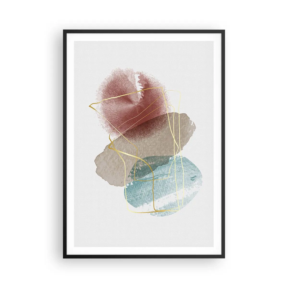 Plagát v čiernom ráme - Korálky priestoru - 70x100 cm