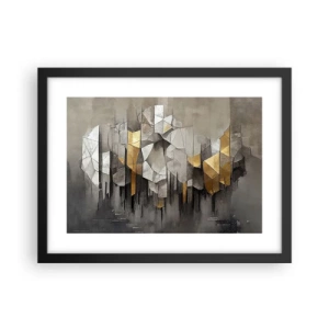 Plagát v čiernom ráme - Kompozícia z ľadu a svetla - 40x30 cm