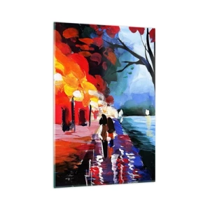 Obraz na skle - Horúca jeseň v parku - 80x120 cm