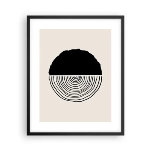 Plagát v čiernom ráme - Pol na pol - 40x50 cm