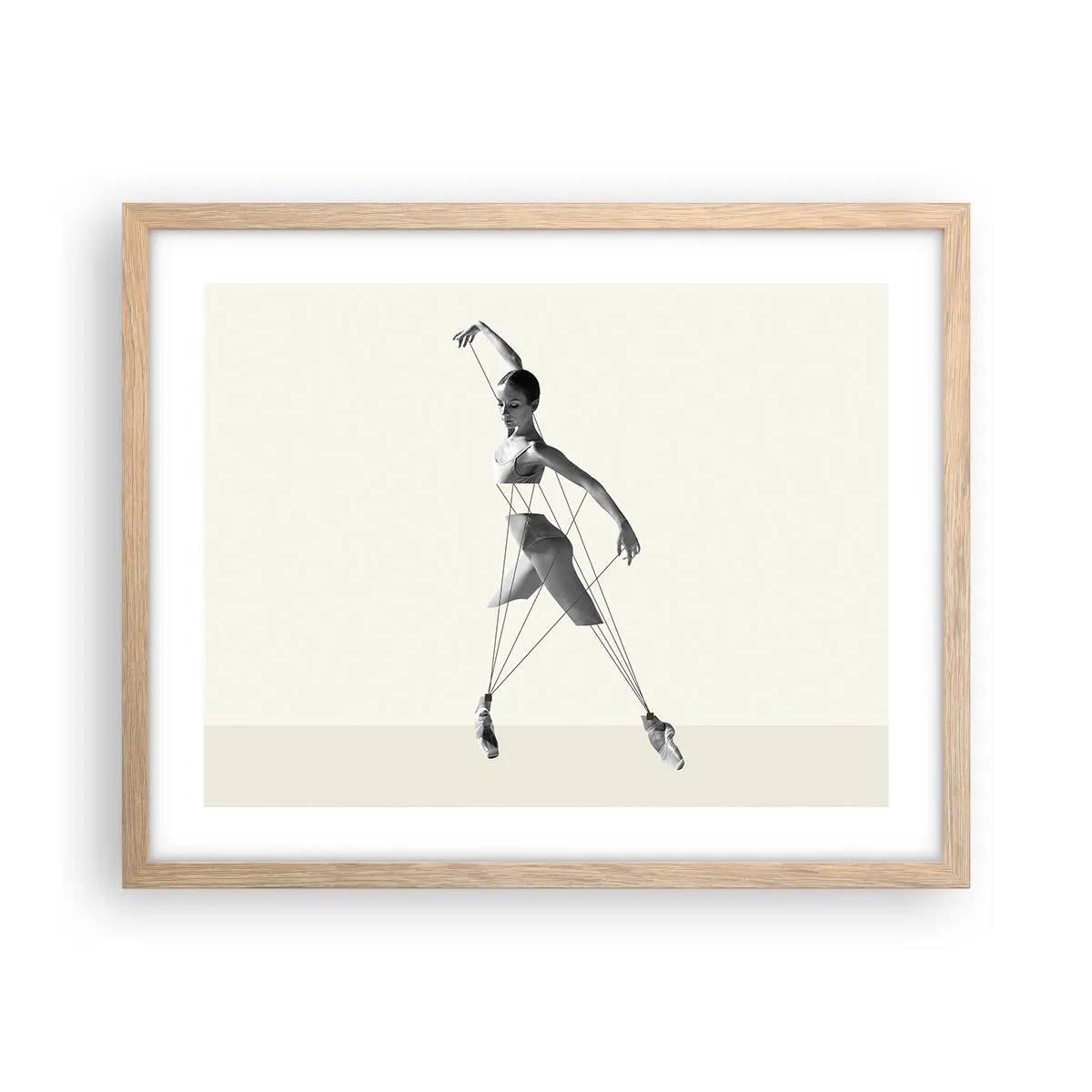 Plagát v ráme zo svetlého duba - V divadle sveta - 50x40 cm