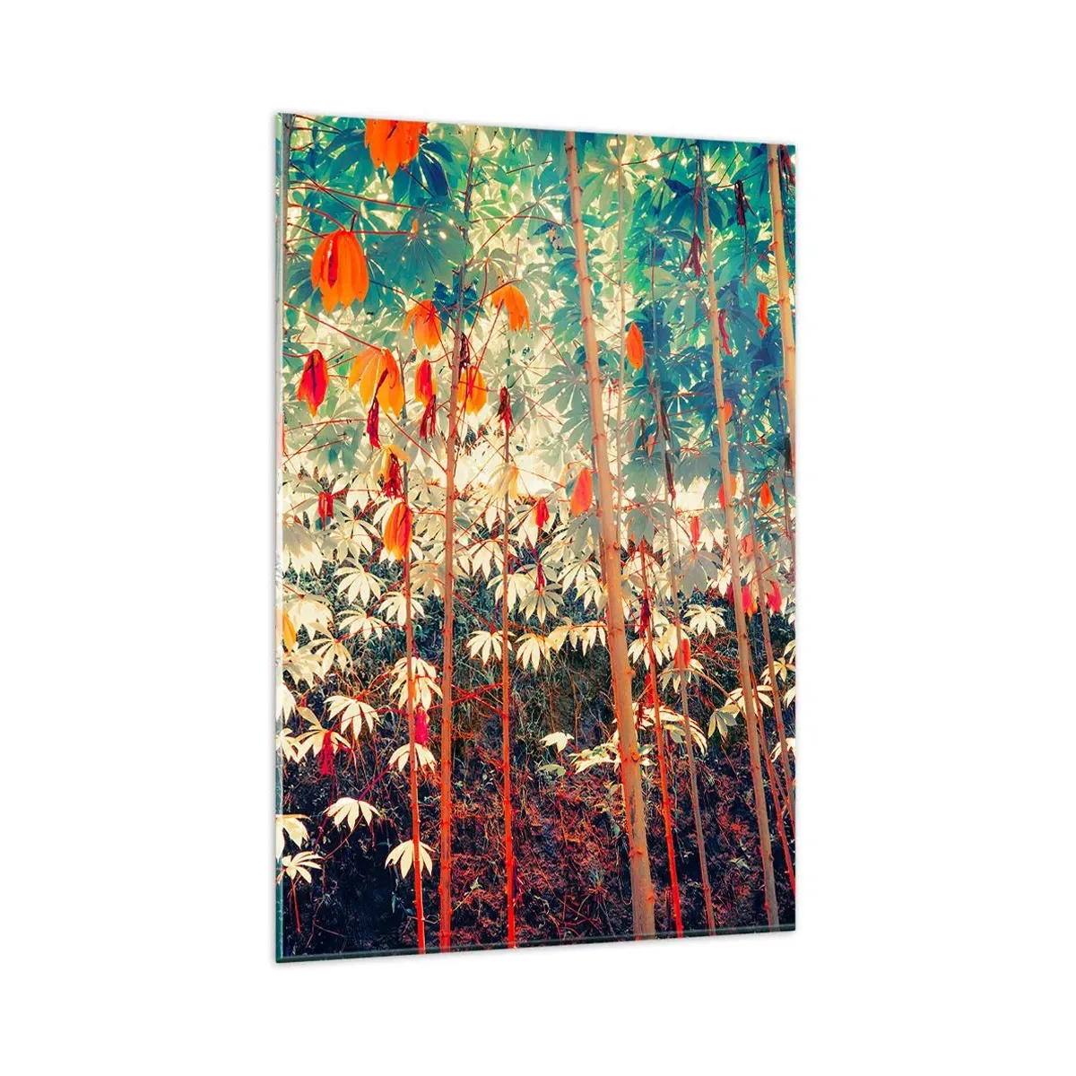 Obraz na skle - Tajný život listov - 80x120 cm