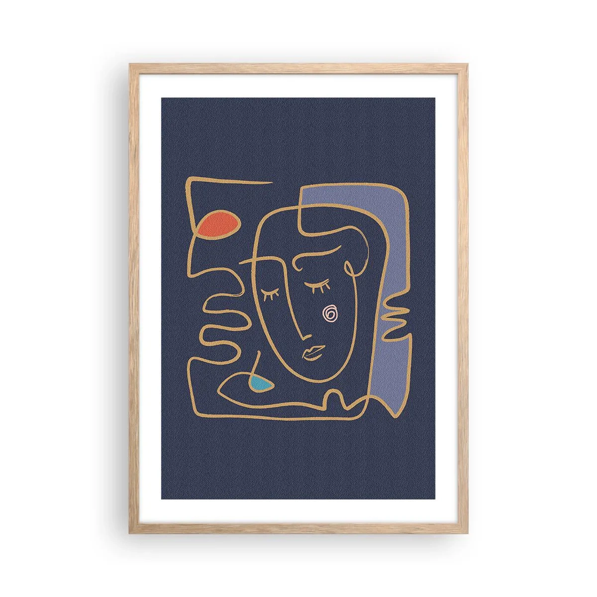 Plagát v ráme zo svetlého duba - V zádumčivosti - 50x70 cm