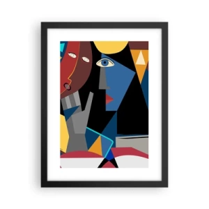 Plagát v čiernom ráme - Konverzácia kubistov - 30x40 cm