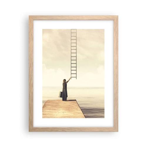 Plagát v ráme zo svetlého duba - Magická cesta - 30x40 cm