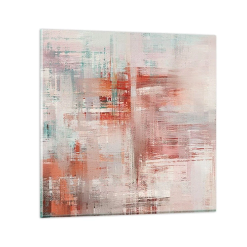 Obraz na skle - Zahmlené. Ale ružové - 60x60 cm